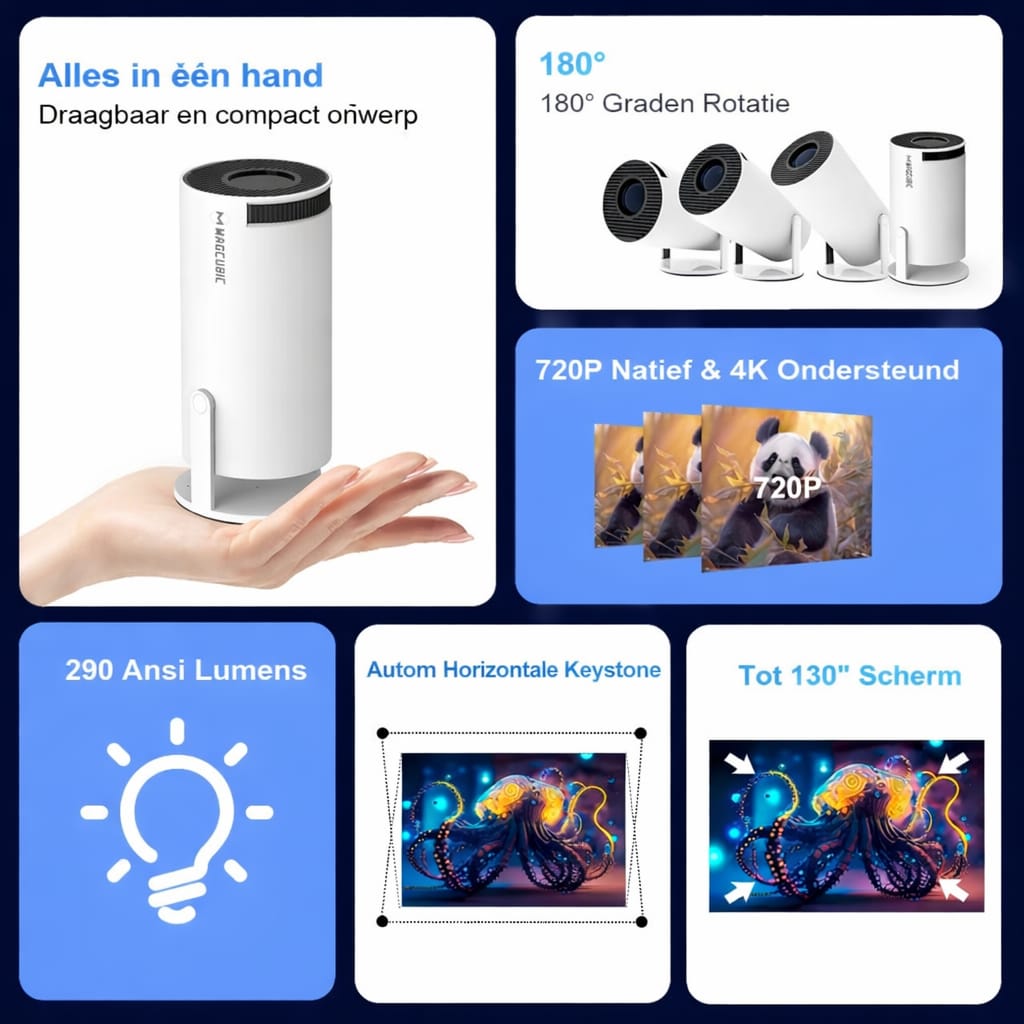 Draagbare thuisbioscoop met cinematische projector™